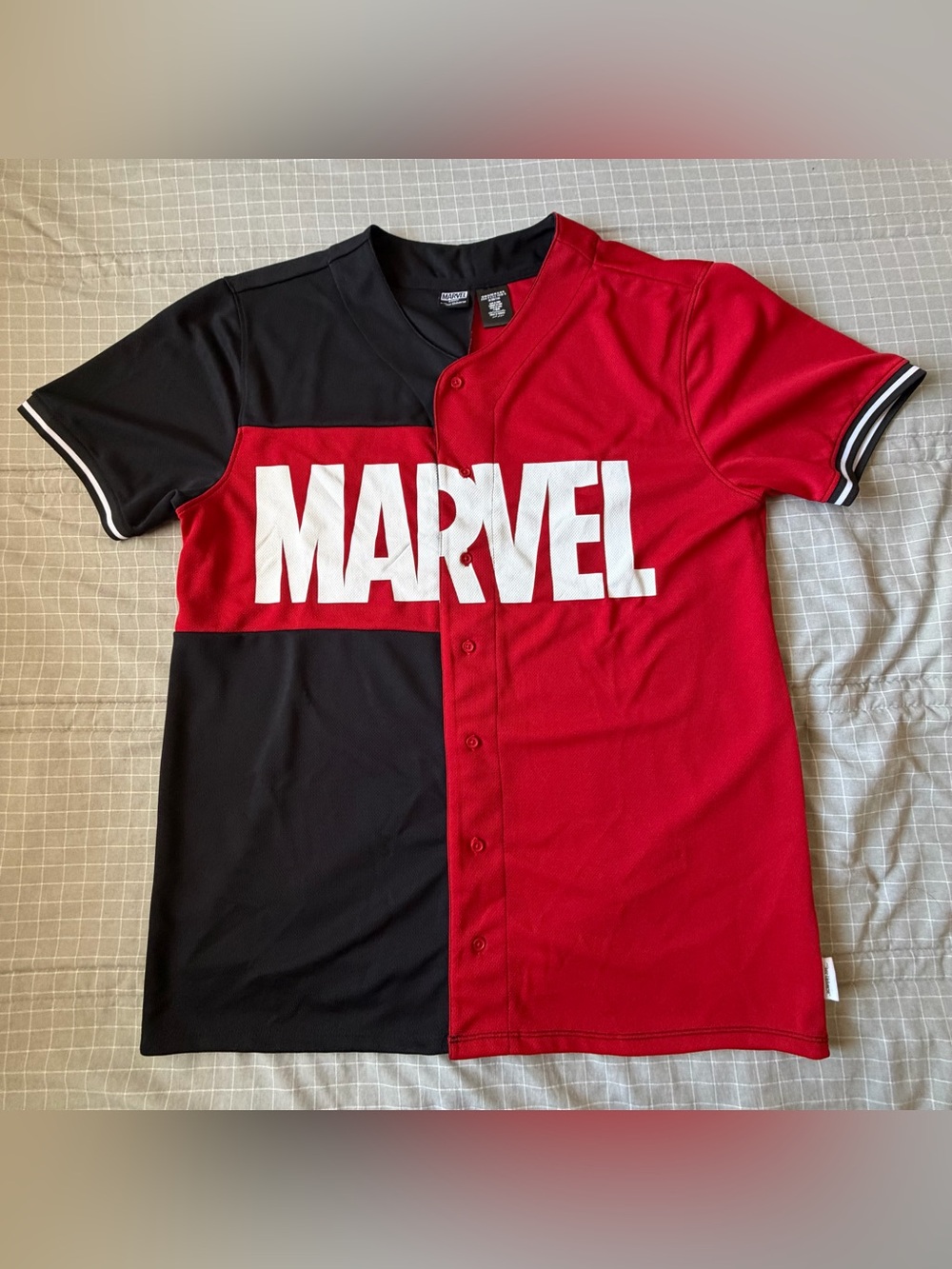 Disney Parks Our Universe Marvel Black/Red/White Baseball Jersey Adult XL